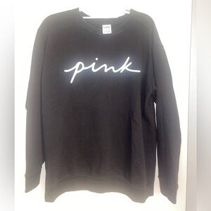 PINK VS Crewneck Sweatshirt-Signature logo, SM, Black